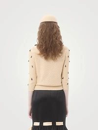 Lace-Trimmed Cardigan