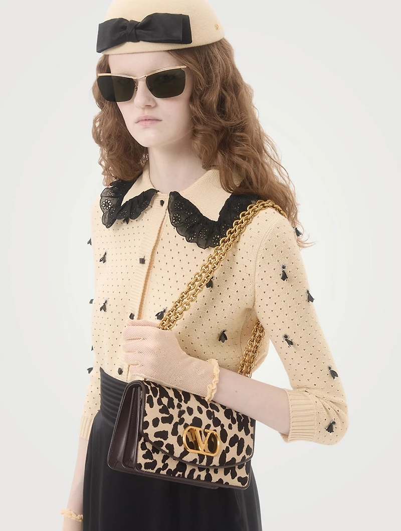 Lace-Trimmed Cardigan