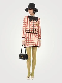 V Logo Jacquard Mini Skirt