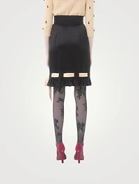 Bow-Trimmed Midi Skirt