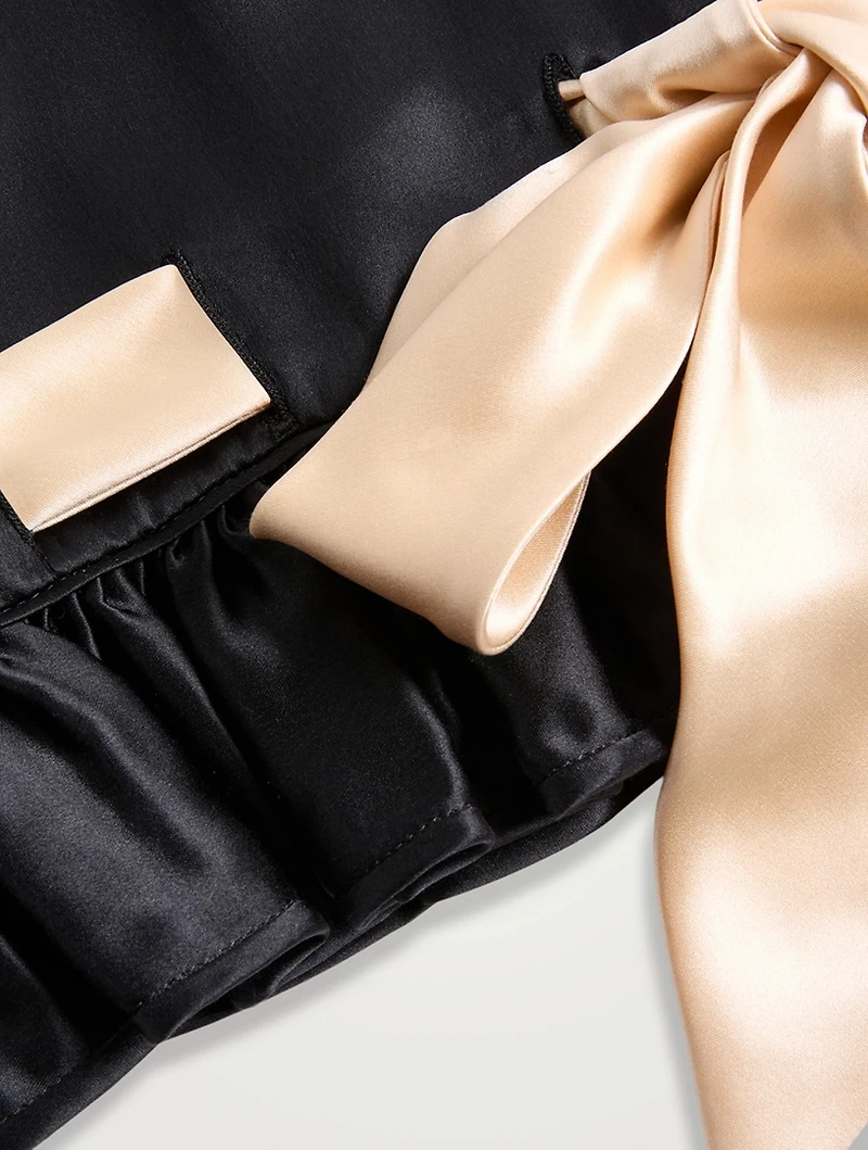 Bow-Trimmed Midi Skirt