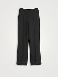 Straight-Leg Cotton Trousers