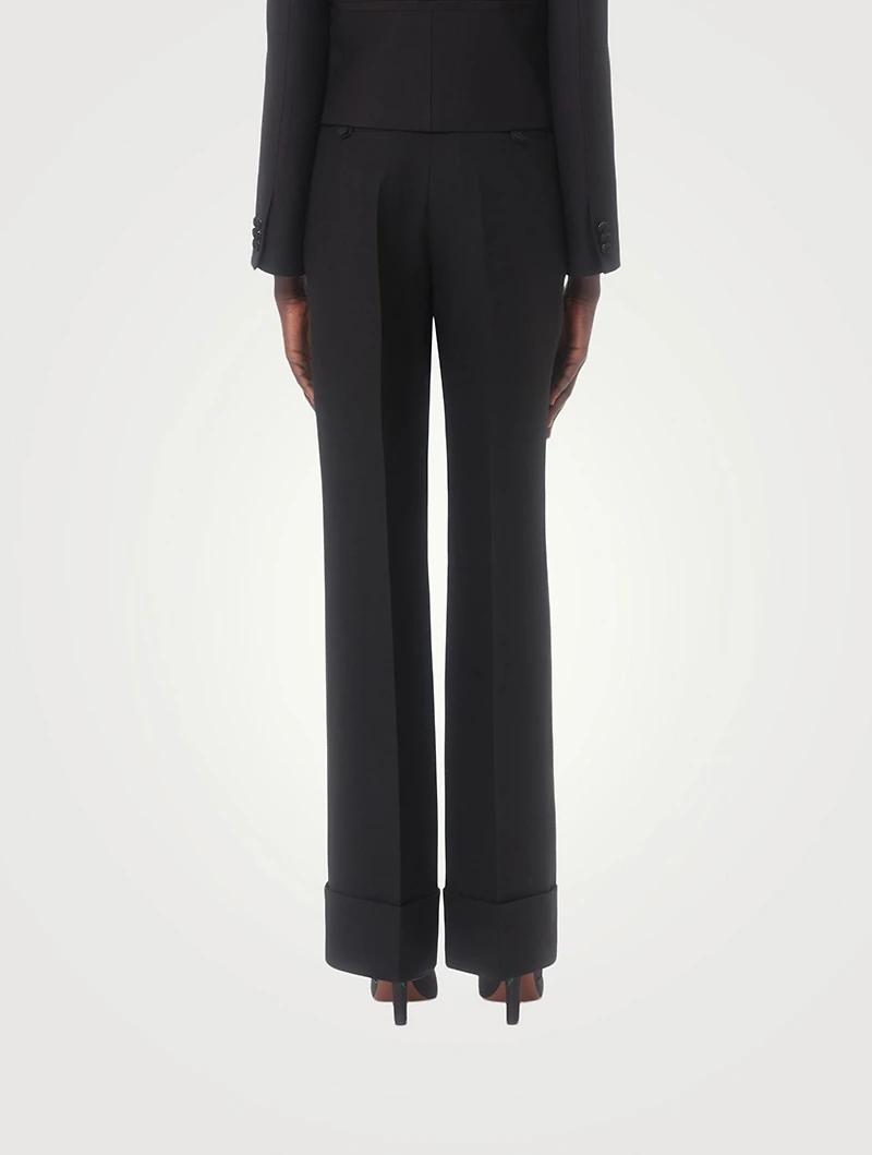 Straight-Leg Cotton Trousers