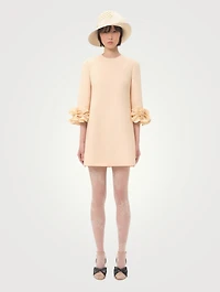 Ruffled Crêpe Couture Mini Dress