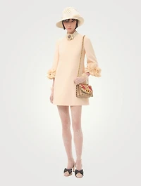 Ruffled Crêpe Couture Mini Dress