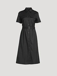 Belted Chino Shirt Dress