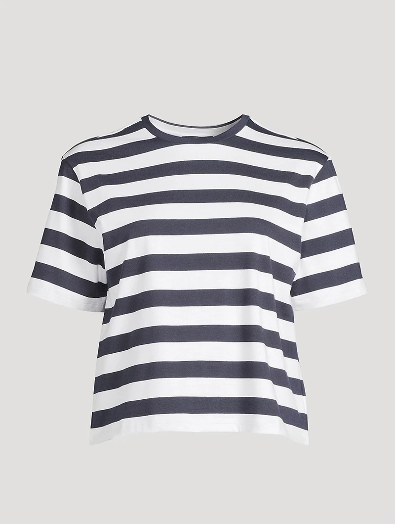 Boxy T-Shirt Stripe Print