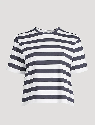 Boxy T-Shirt Stripe Print
