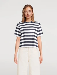 Boxy T-Shirt Stripe Print