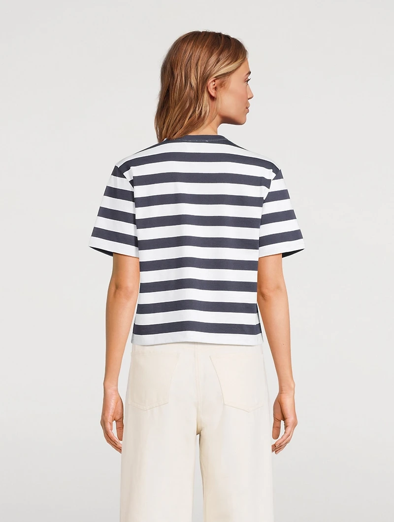 Boxy T-Shirt Stripe Print