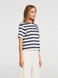 Boxy T-Shirt Stripe Print