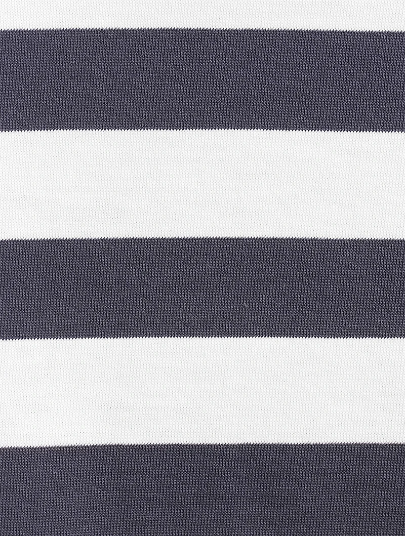 Boxy T-Shirt Stripe Print