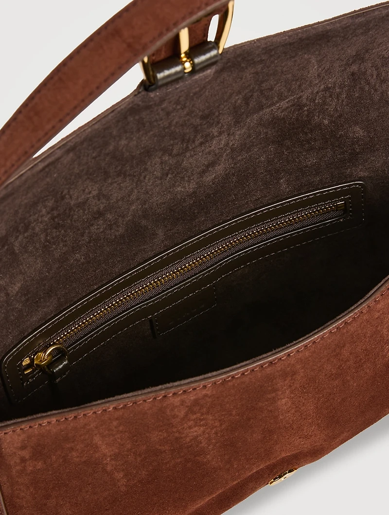 Harlow Suede Baguette