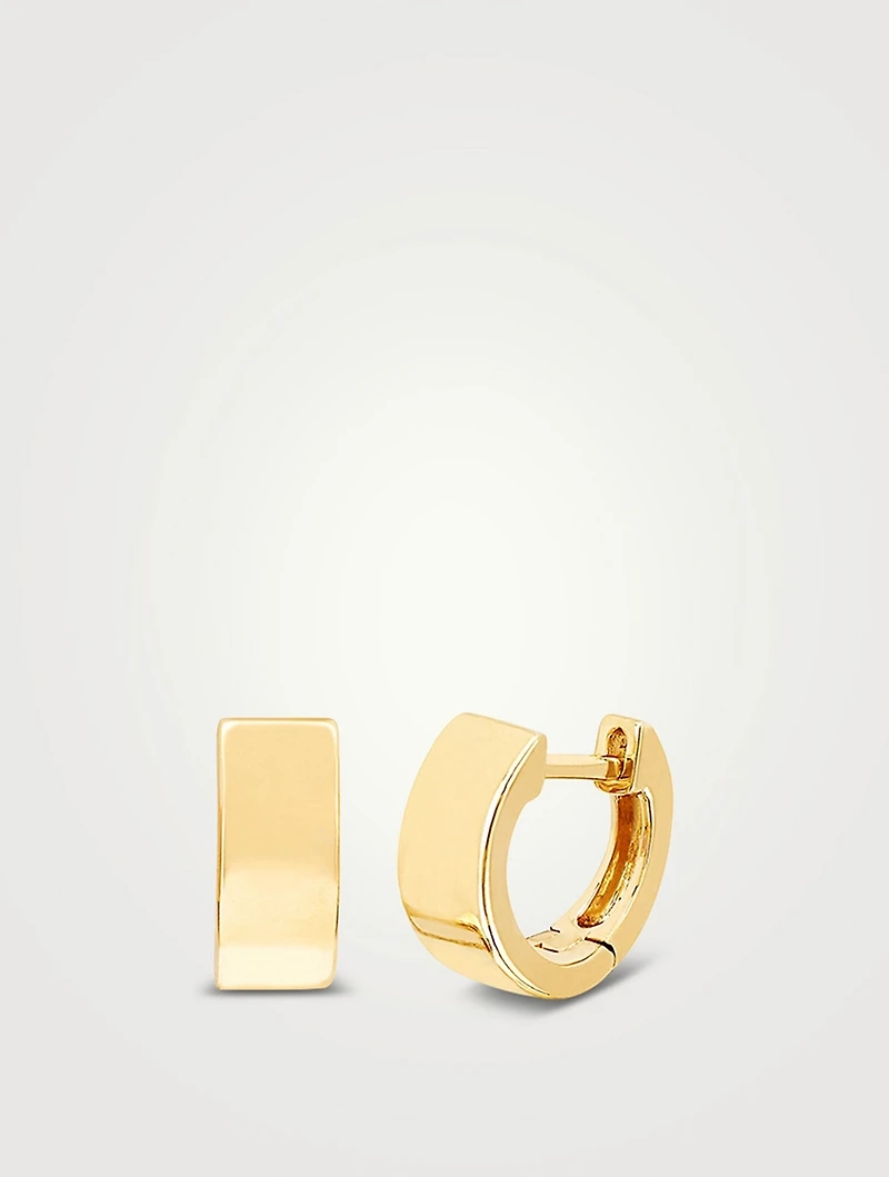 Jumbo 14K Gold Huggie Earrings