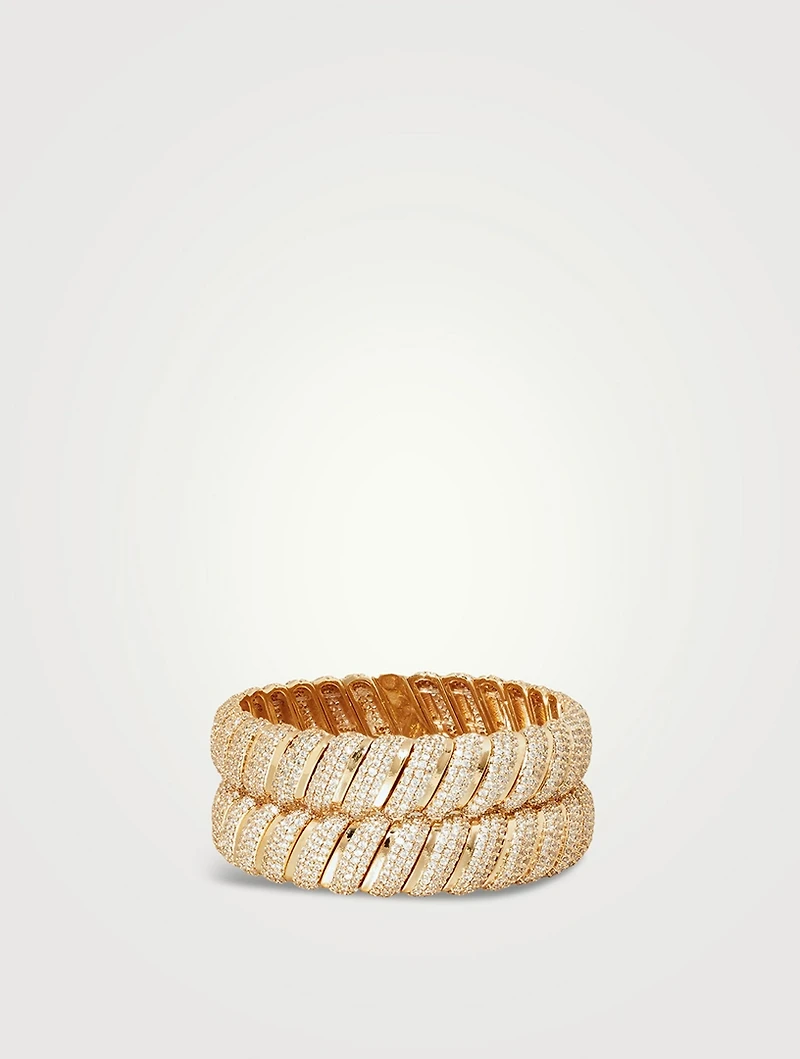 Set Of Two The Pavé Cobra Bracelets