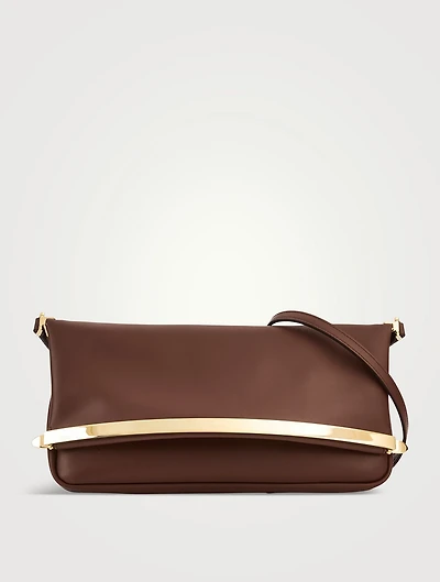 Small Magenta Leather Crossbody Bag