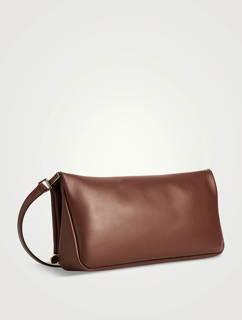 Small Magenta Leather Crossbody Bag