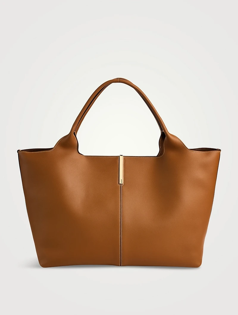 Medium Leather Shopping Bag