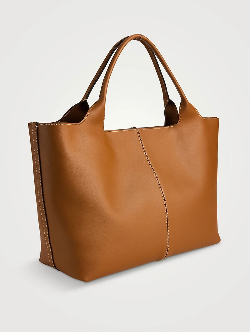Medium Leather Shopping Bag