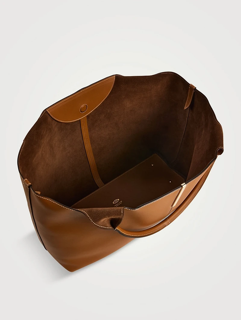 Medium Leather Shopping Bag