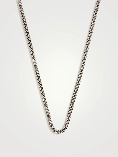 Silver Fine Curb Chain Necklace