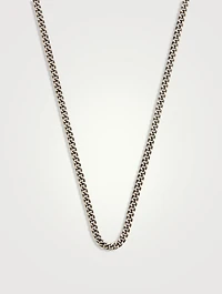Silver Fine Curb Chain Necklace