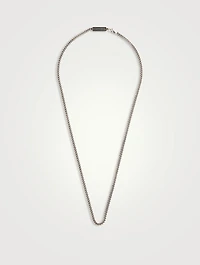 Silver Fine Curb Chain Necklace