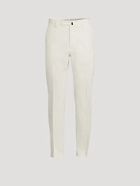 Stretch Cotton Slim-Fit Trousers