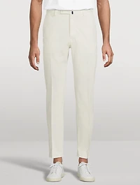 Stretch Cotton Slim-Fit Trousers