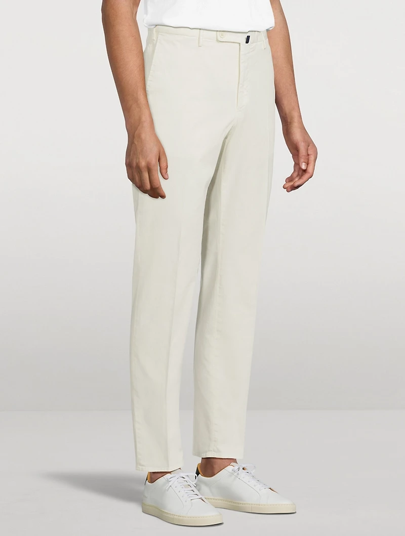 Stretch Cotton Slim-Fit Trousers