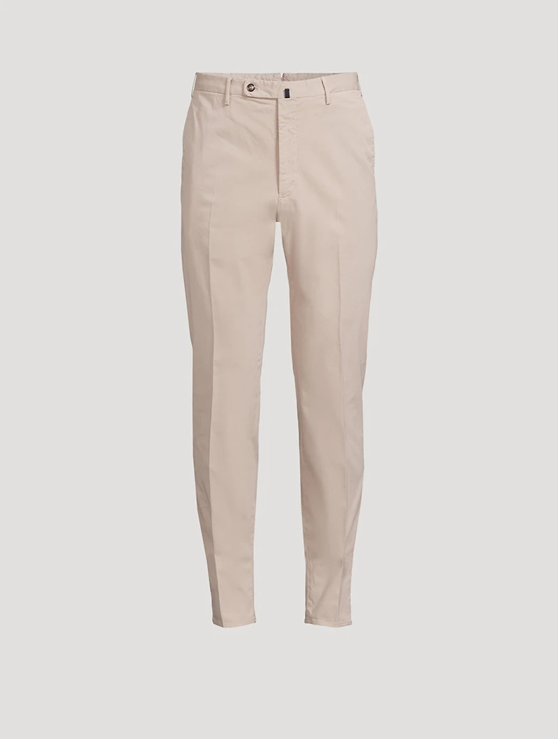 Stretch Cotton Slim-Fit Trousers