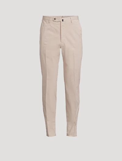 Stretch Cotton Slim-Fit Trousers