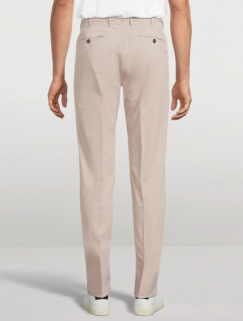 Stretch Cotton Slim-Fit Trousers