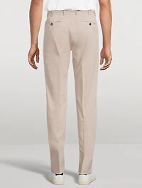 Stretch Cotton Slim-Fit Trousers