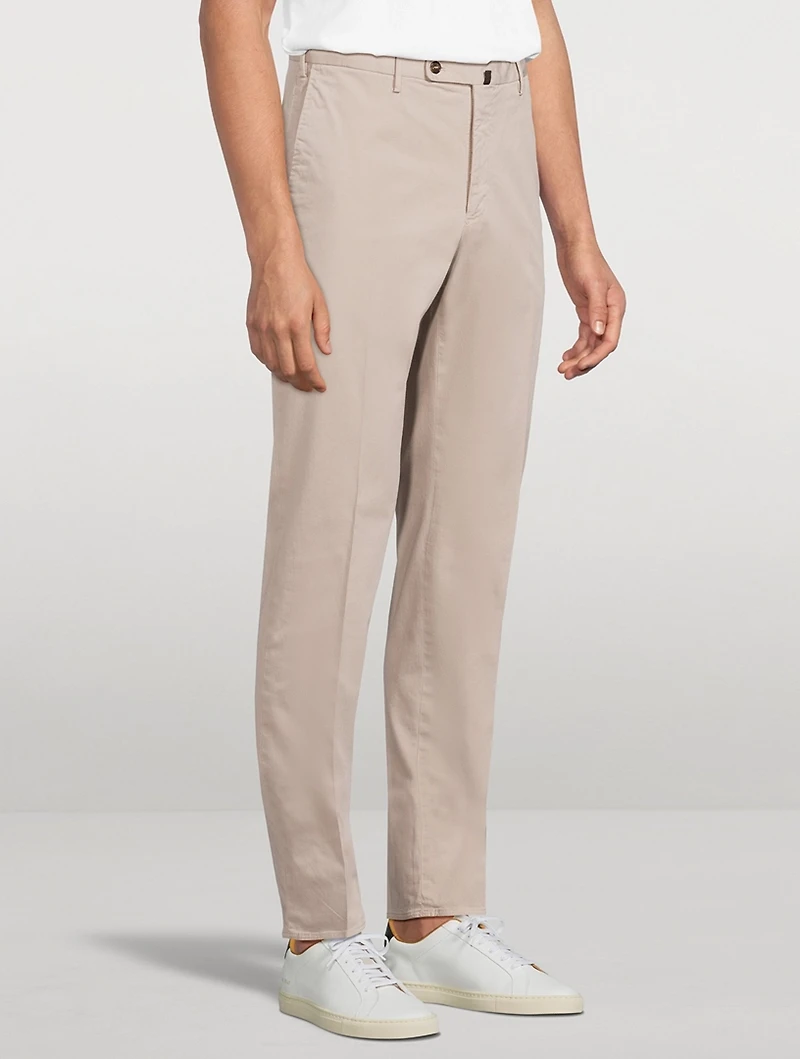 Stretch Cotton Slim-Fit Trousers