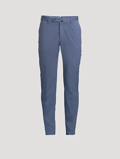 Stretch Cotton Slim-Fit Trousers