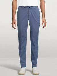 Stretch Cotton Slim-Fit Trousers