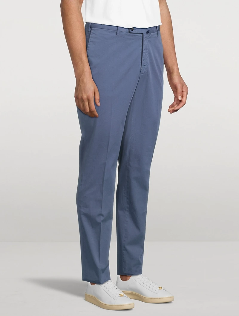 Stretch Cotton Slim-Fit Trousers