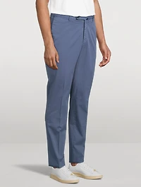 Stretch Cotton Slim-Fit Trousers