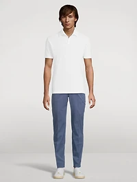 Stretch Cotton Slim-Fit Trousers