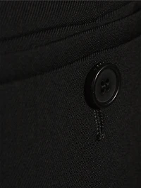 Wool Gabardine Cigarette Trousers