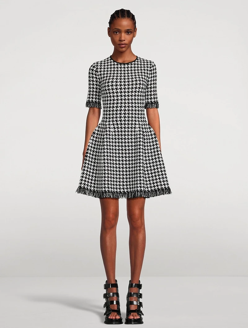 Houndstooth Mini Dress