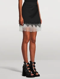 Cobweb Lace Mini Skirt