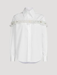 Ruffled Slash Poplin Shirt