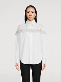 Ruffled Slash Poplin Shirt