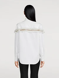 Ruffled Slash Poplin Shirt