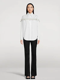 Ruffled Slash Poplin Shirt