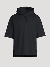 Oversized Jersey Short-Sleeve Hoodie