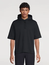 Oversized Jersey Short-Sleeve Hoodie