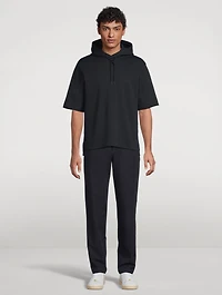 Oversized Jersey Short-Sleeve Hoodie